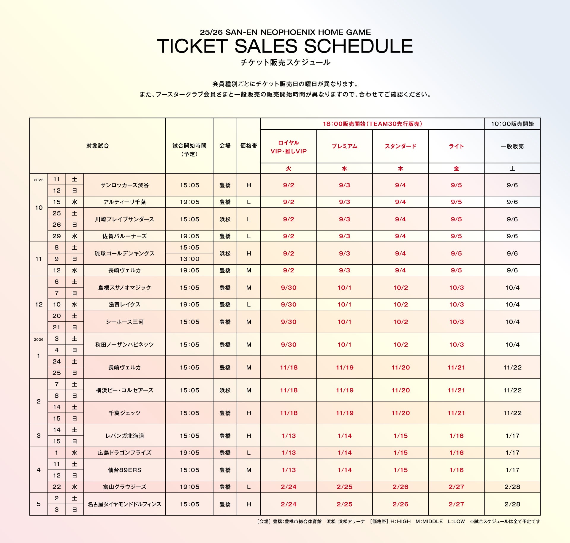ratu　チケット手数料 販売スケジュール | 三遠ネオフェニックス